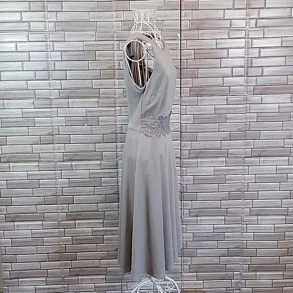 NWT Homeyee sleeveless midi dress in grey Women's Size S